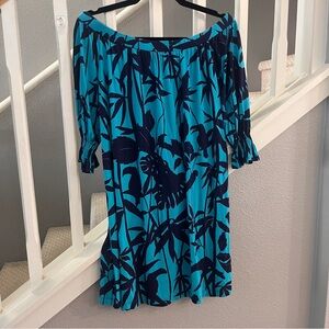 Tori Richard's Honolulu Off the Shoulder Tropical Mini Dress Size XS